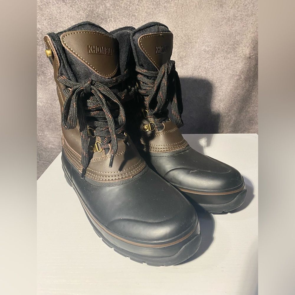 Khombu Men's Boots "Kenny" Brown Size 8 Snow Rain Work Boots